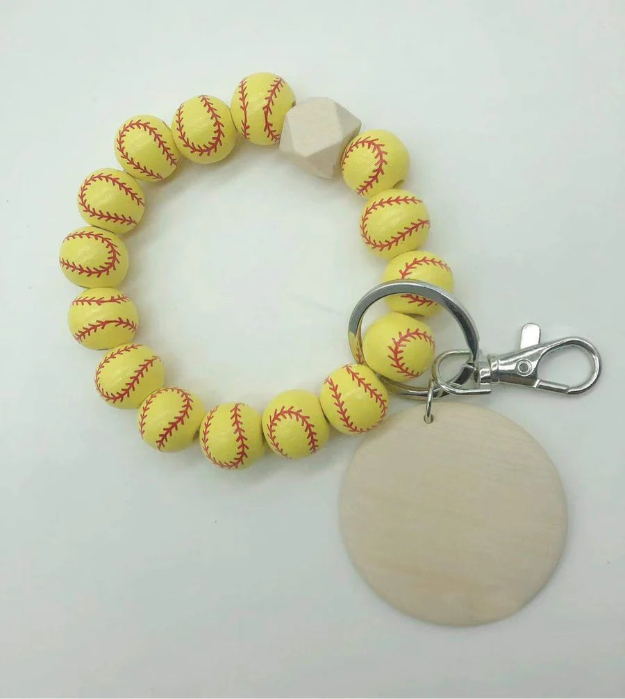 Softball - keychain bracelet