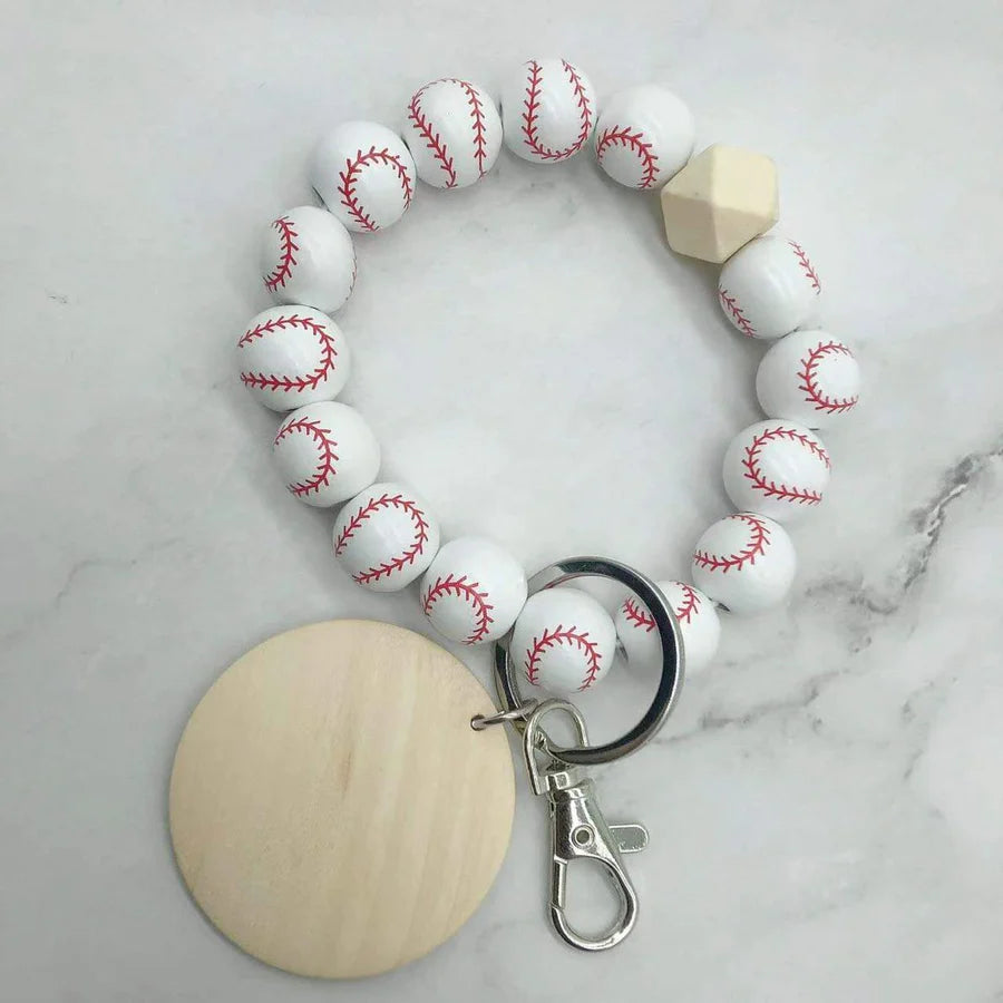 Baseball - keychain bracelet