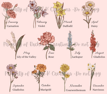 Load image into Gallery viewer, Birth Month Flowers- Tumbler