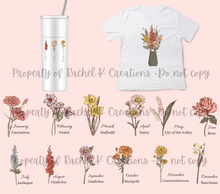 Load image into Gallery viewer, Birth Month Flowers- Tumbler