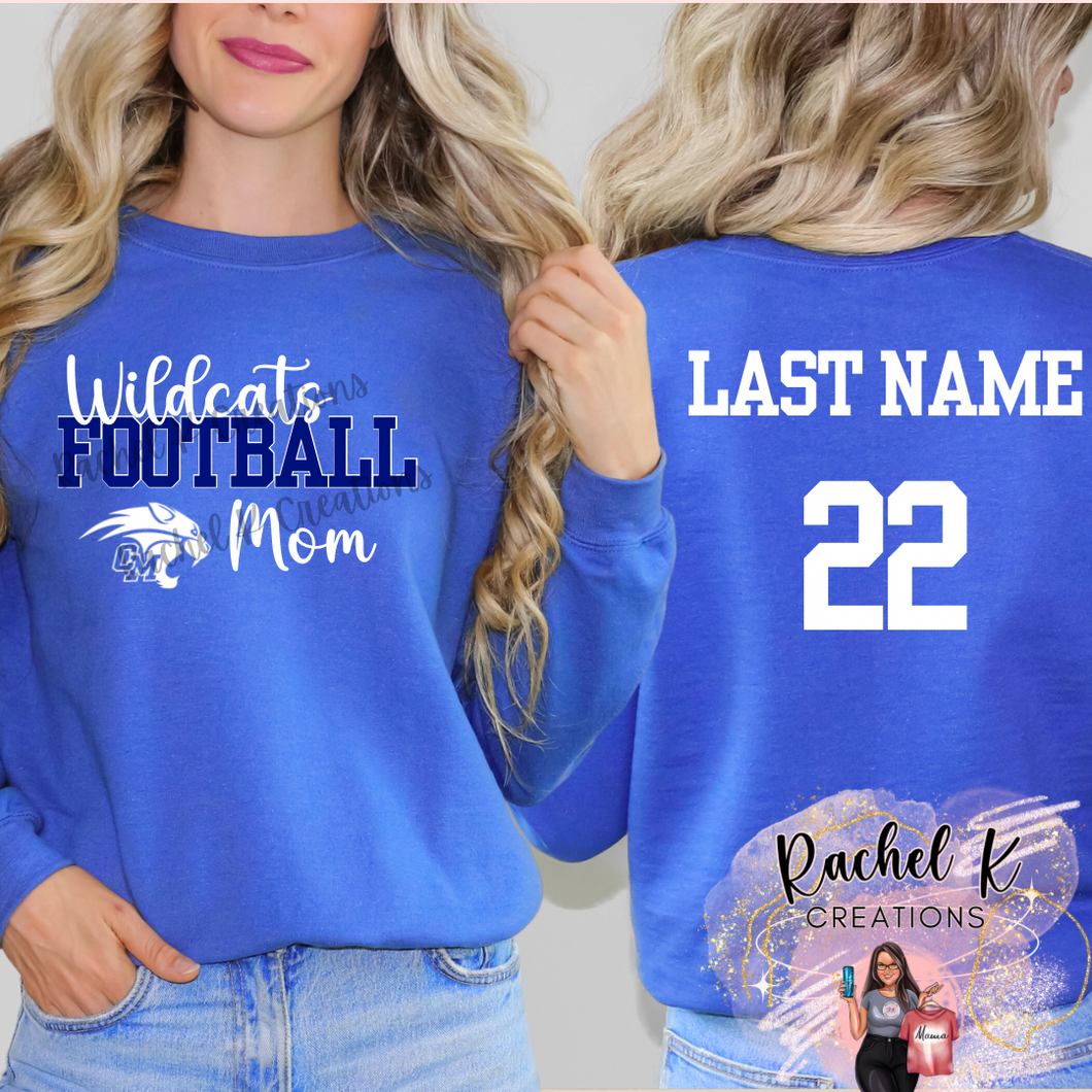 Royal blue - CM Wildcats Football fan (Grandma, Mama, etc.)