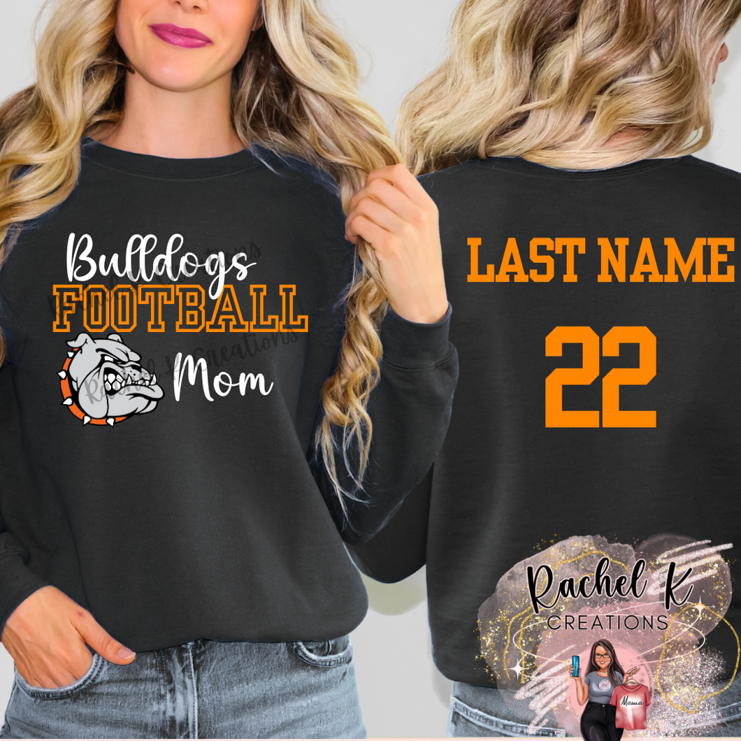 Black version - Bulldogs Football Fan (Mom, Gram, Sister etc.)