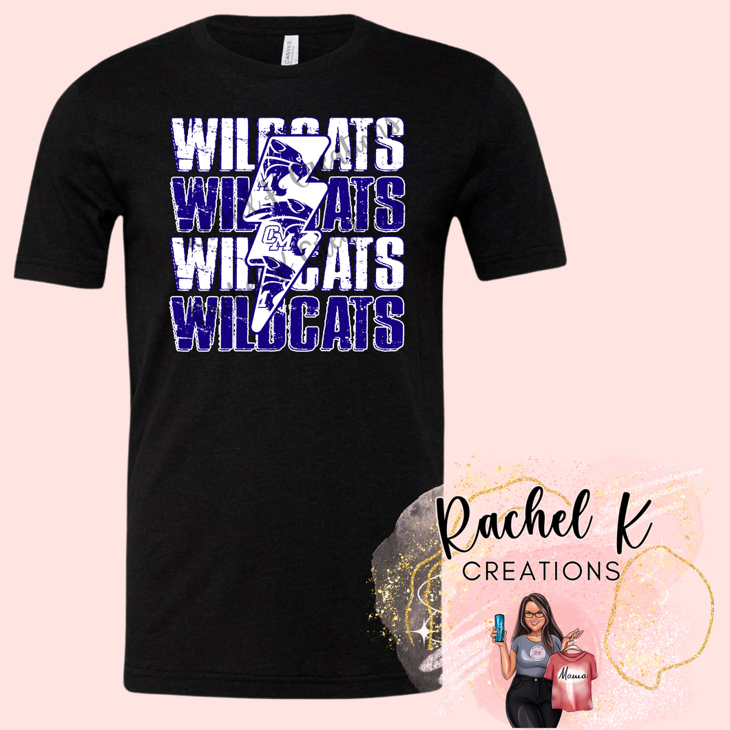 Wildcats Lightening Bolt
