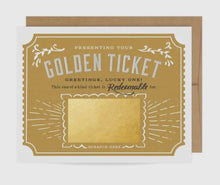 Load image into Gallery viewer, Golden ticket scratch off card
