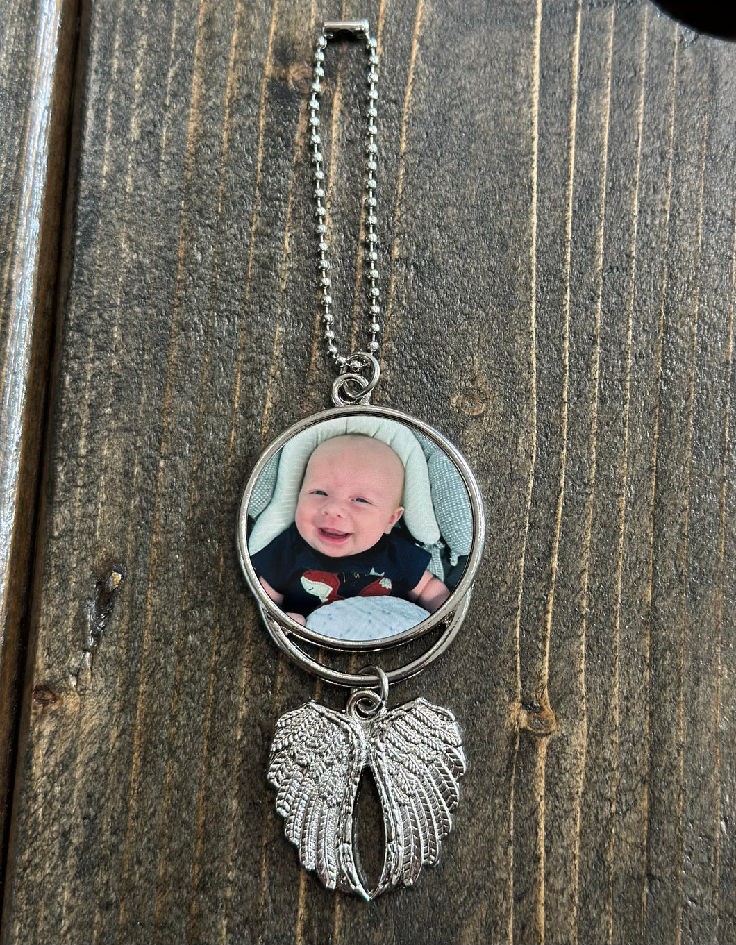 Custom photo rearview mirror ornament