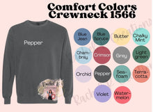 Load image into Gallery viewer, Embroidered MAMA crewneck - university font with bow
