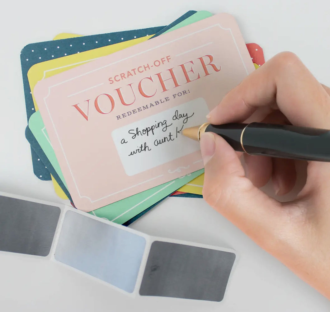 DIY Scratch off voucher coupons