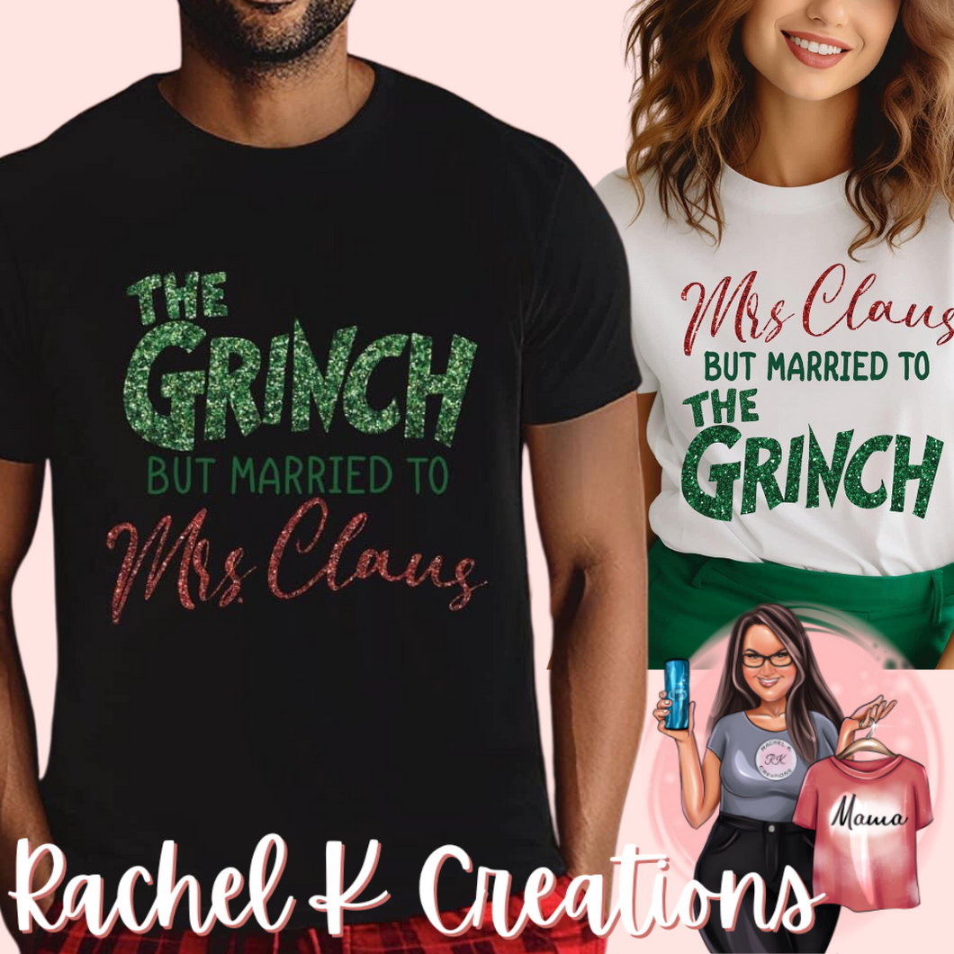 G💚man married to Mrs. Claus - couples shirts