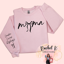 Load image into Gallery viewer, Custom names crewneck; Mama, Nana, GiGi, etc.
