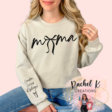 Load image into Gallery viewer, Custom names crewneck; Mama, Nana, GiGi, etc.
