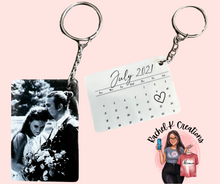 Load image into Gallery viewer, Photo Anniversary keychain
