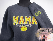 Load image into Gallery viewer, Embroidered Softball Mama
