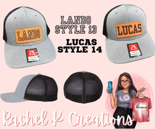 Load image into Gallery viewer, Custom Name Leather Patch Hat
