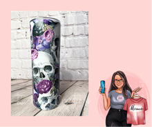 Load image into Gallery viewer, Floral Skull tumbler
