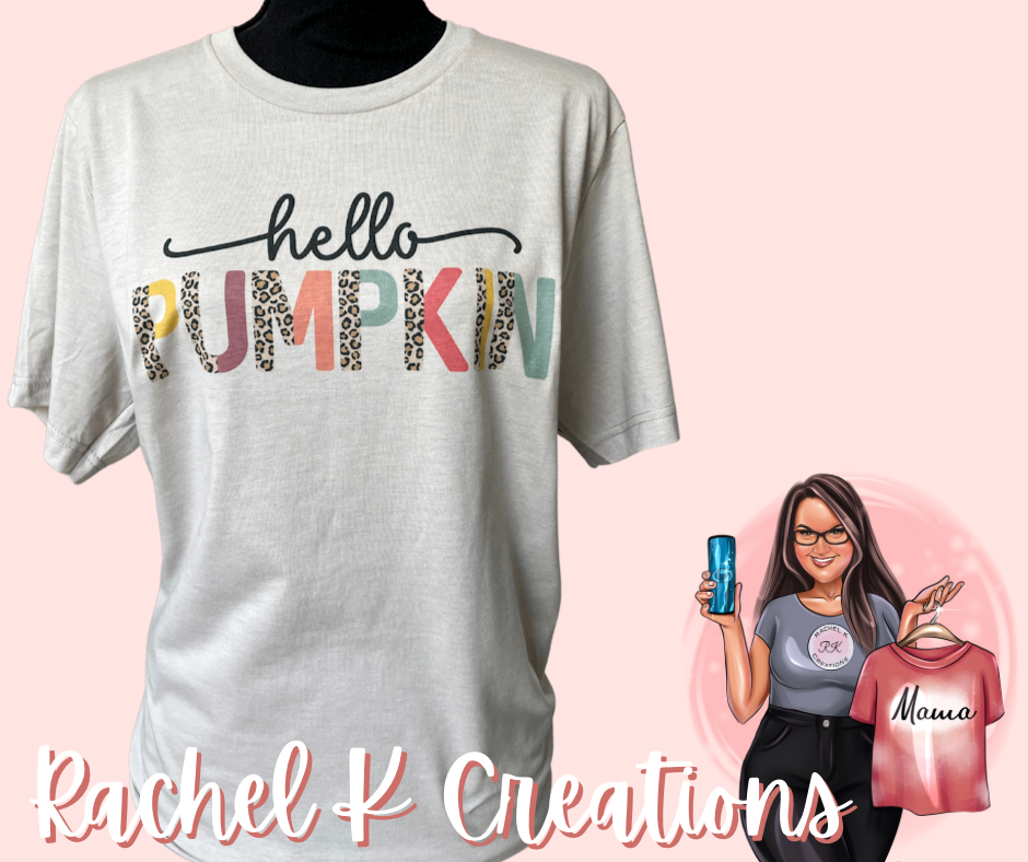 Hello pumpkin leopard, colorful font
